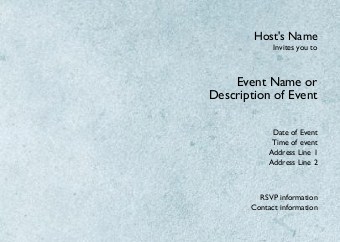 Venetian Blue Postcard Invitation-Standard