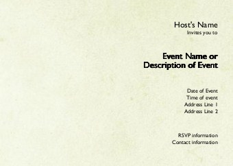 Venetian Green Postcard Invitation-Standard