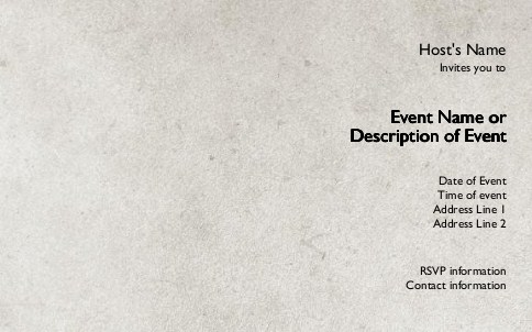Venetian Grey Postcard Invitation-Oversized