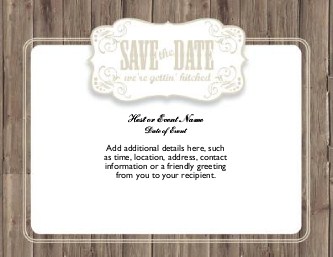 Boot Scootin' Hoedown Large Save the Date Magnets