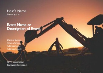 Building Site Postcard Invitation-Standard