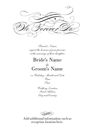 Forever  Flourish Wedding Invitations