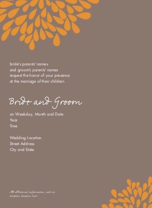 Golden Bloom Wedding Invitations
