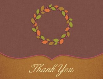 Harvest Romance Wedding Thank You Cards