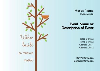 Nest Notice Postcard Invitation-Standard