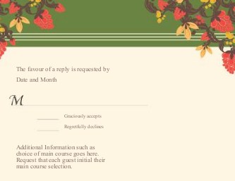 Boho Bloom Reply Cards