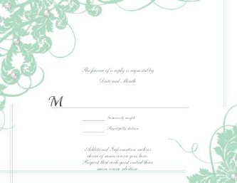 Sensational Seafoam Ceremony Reply Cards