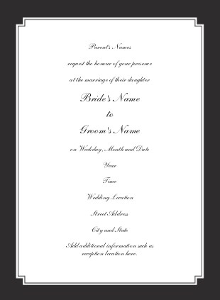 Timeless Elegance Wedding Invitations