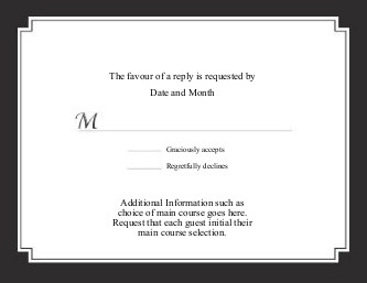 Timeless Elegance Reply Cards
