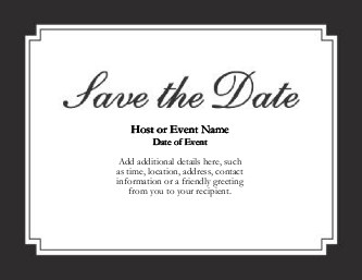 Timeless Elegance Large Save the Date Magnets