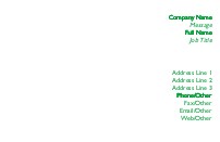 Solid White(Green Ink)