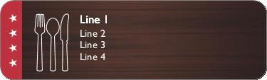 4-Star Restaurant Return Address Labels