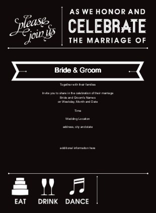 Bride & Groom Billboard Wedding Invitations