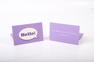 Chat Up Card Purple