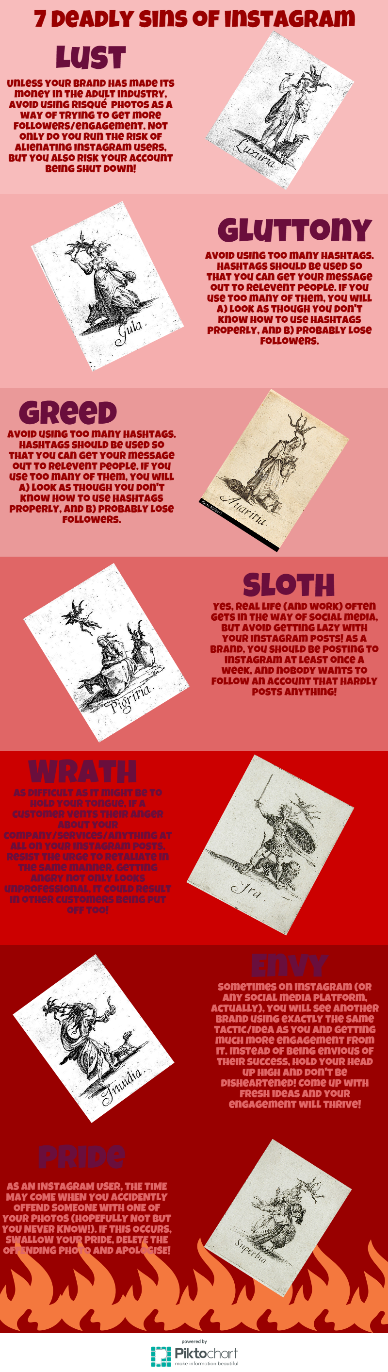 7 deadly sins of instagram